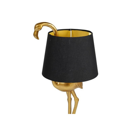  Lampe En Résine Dorée Domingo Flamant Rose Ostaria