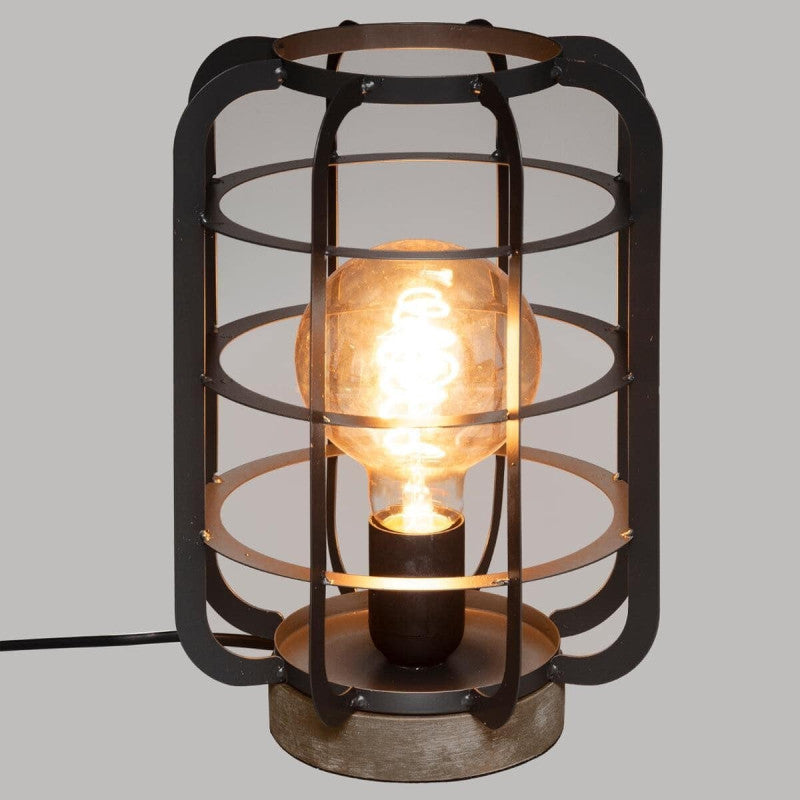  Lampe Métal Et Bois H28 Berry Atmosphera