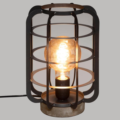  Lampe Métal Et Bois H28 Berry Atmosphera