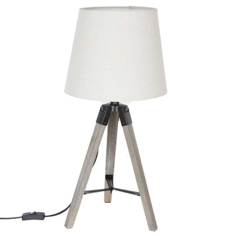  Lampe Trépied Runo écru Atmosphera H 58 Cm