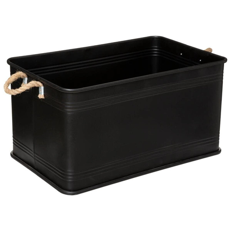  Lot De 3 Malles Métal Noir Plateau Bois Atmosphera