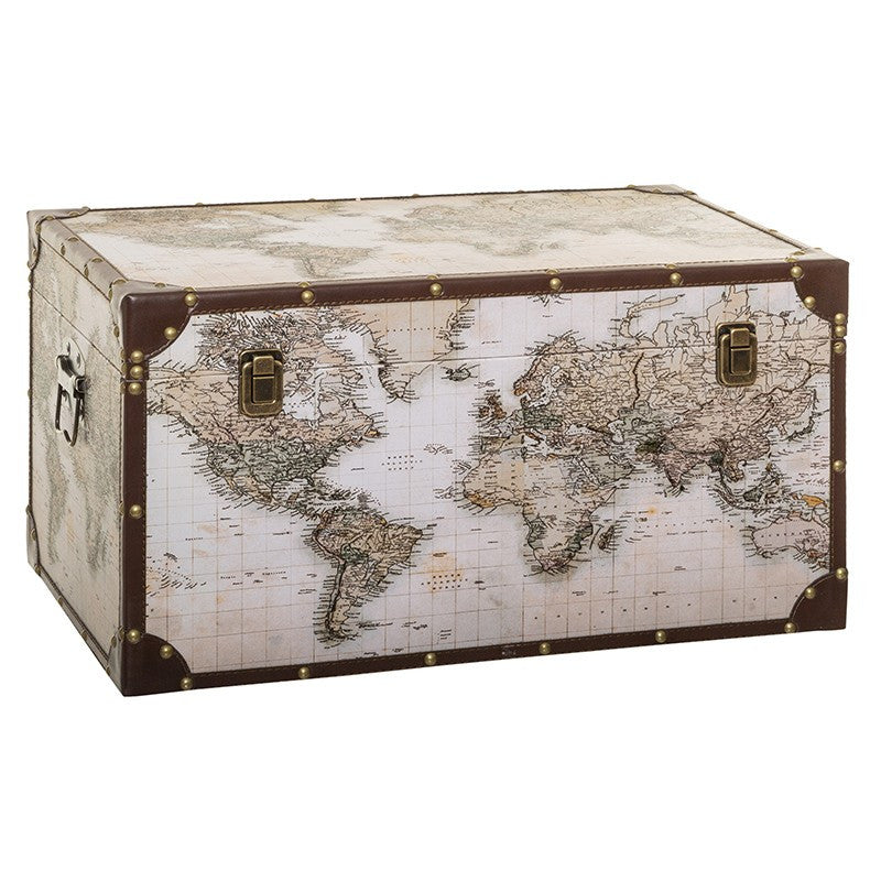  Malles Mappemonde - Lot De 4 - Atmosphera