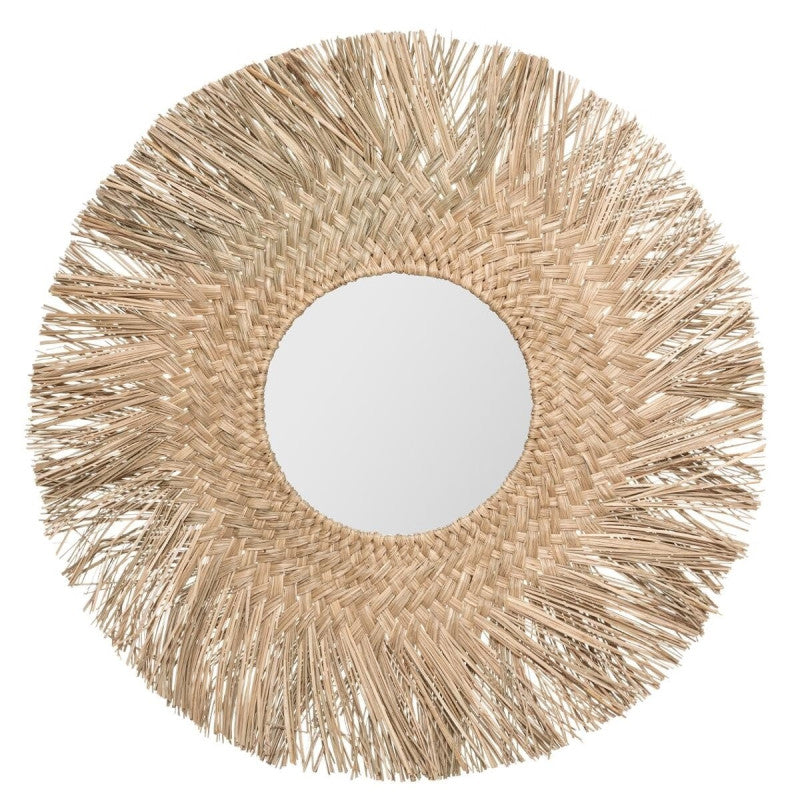  Miroir Rond 80 Cm En Roseau Ael Atmosphera