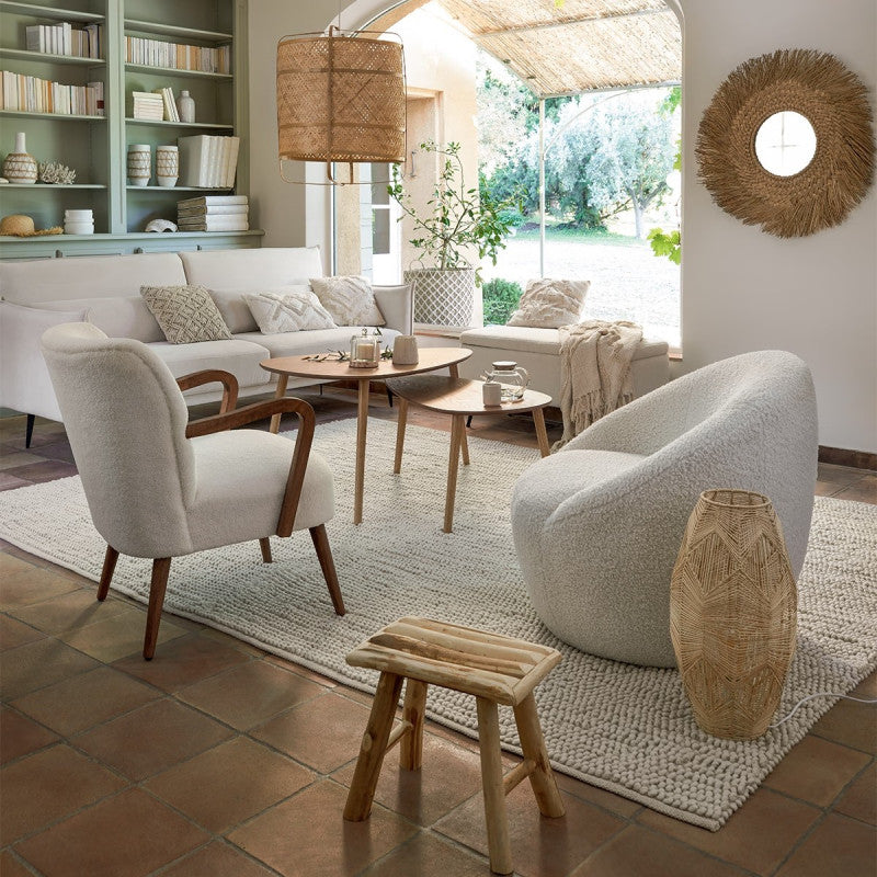  Miroir Rond 80 Cm En Roseau Ael Atmosphera