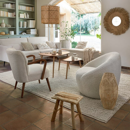  Miroir Rond 80 Cm En Roseau Ael Atmosphera