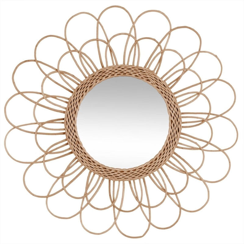  Miroir Rotin Fleur D56 Atmosphera