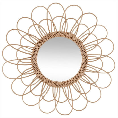  Miroir Rotin Fleur D56 Atmosphera