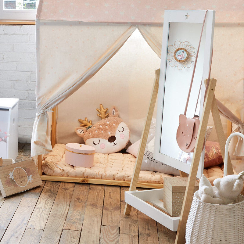  Miroir Sur Pied Enfant H102 Cm Blanc Atmosphera