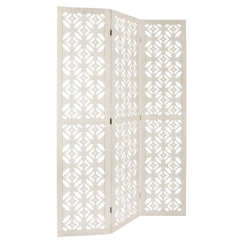  Paravent Bois Nomade Blanc Atmosphera