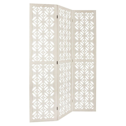  Paravent Bois Nomade Blanc Atmosphera
