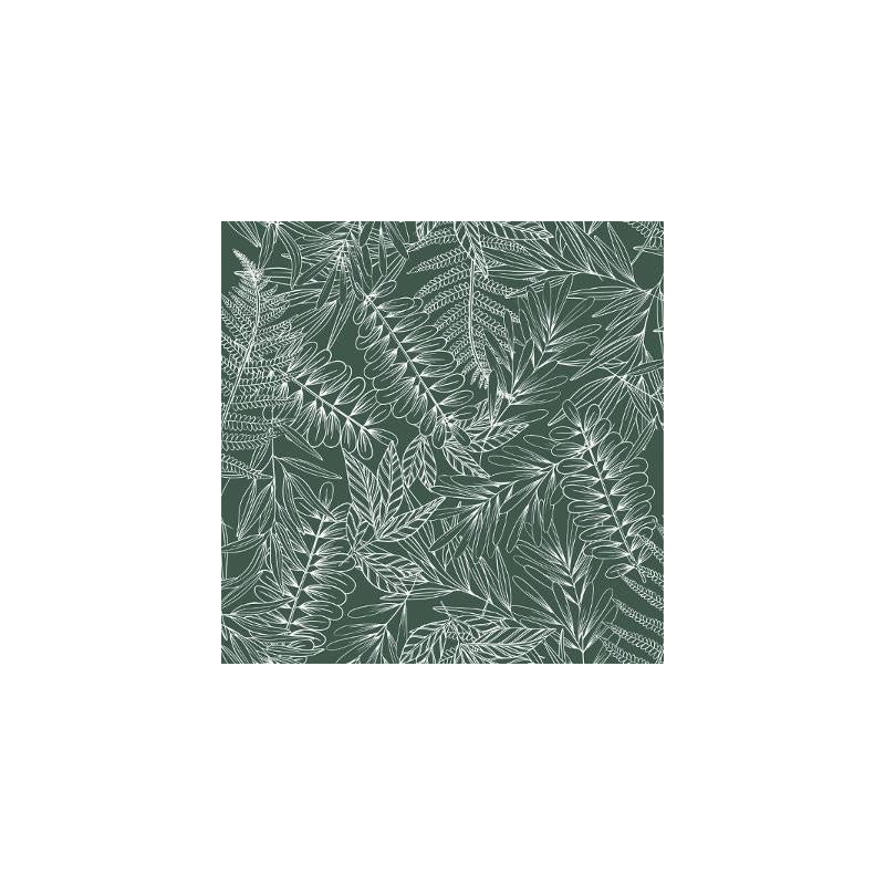  Parure De Lit Tropik Vert/blanc/moutarde 240x220 Atmosphera