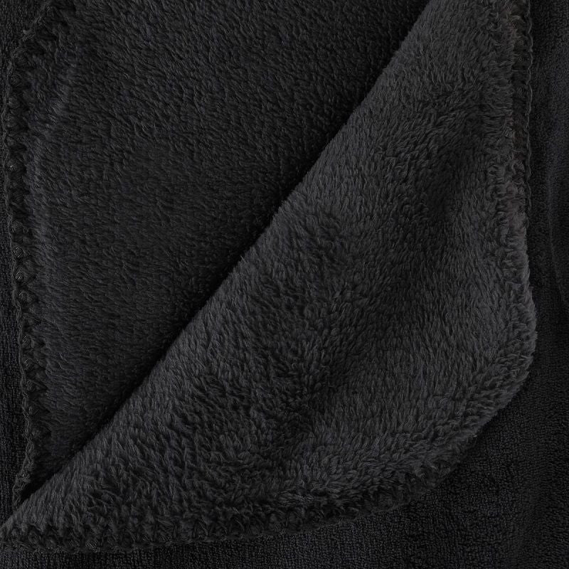 ATMOSPHERA Plaid Grand Modèle Microfibre 180x230 Cm Noir