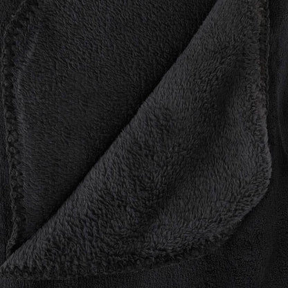 ATMOSPHERA Plaid Grand Modèle Microfibre 180x230 Cm Noir