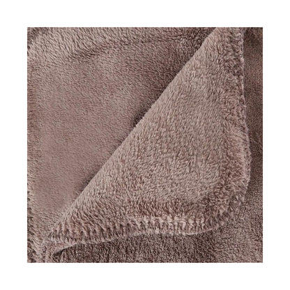 ATMOSPHERA Plaid Grand Modèle Microfibre 180x230 Cm Taupe