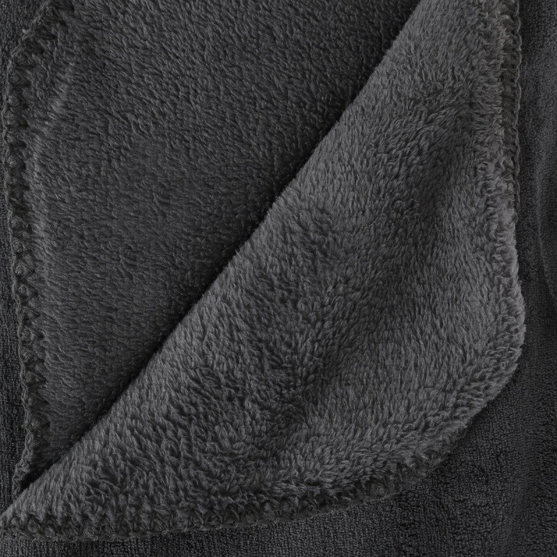 ATMOSPHERA Plaid Grand Modèle Microfibre 180x230 Cm Gris Anthracite