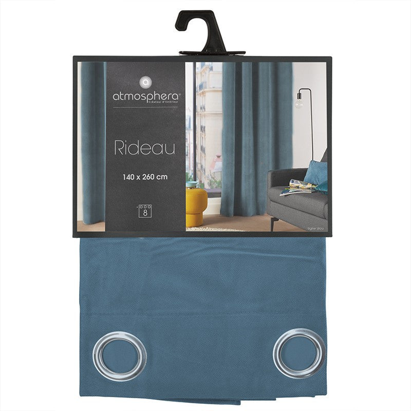  Rideau Bleu Lilou 140x260 Atmosphera