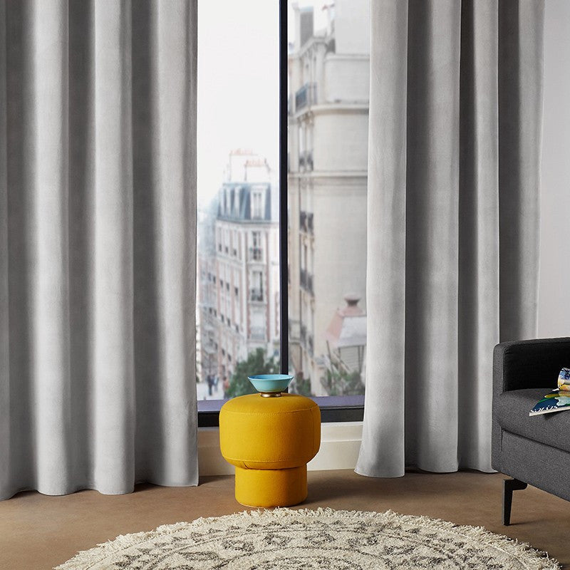  Rideau Gris Clair Lilou 140x260 Atmosphera