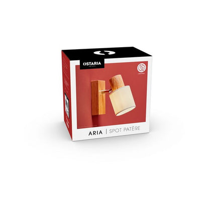  Spot Aria En Bois Et Tissu Blanc Ostaria
