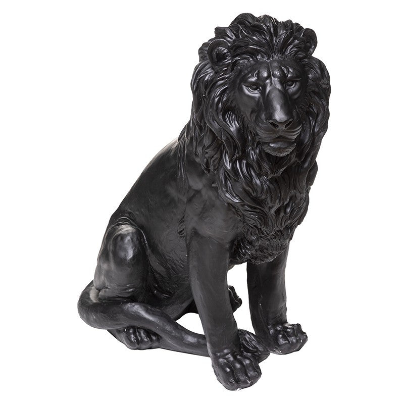  Statue De Lion MGO Noir H80 Atmosphera