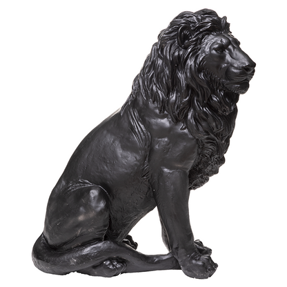 Statue De Lion MGO Noir H80 Atmosphera