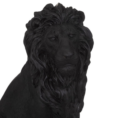  Statue De Lion Résine Noire H52 Atmosphera