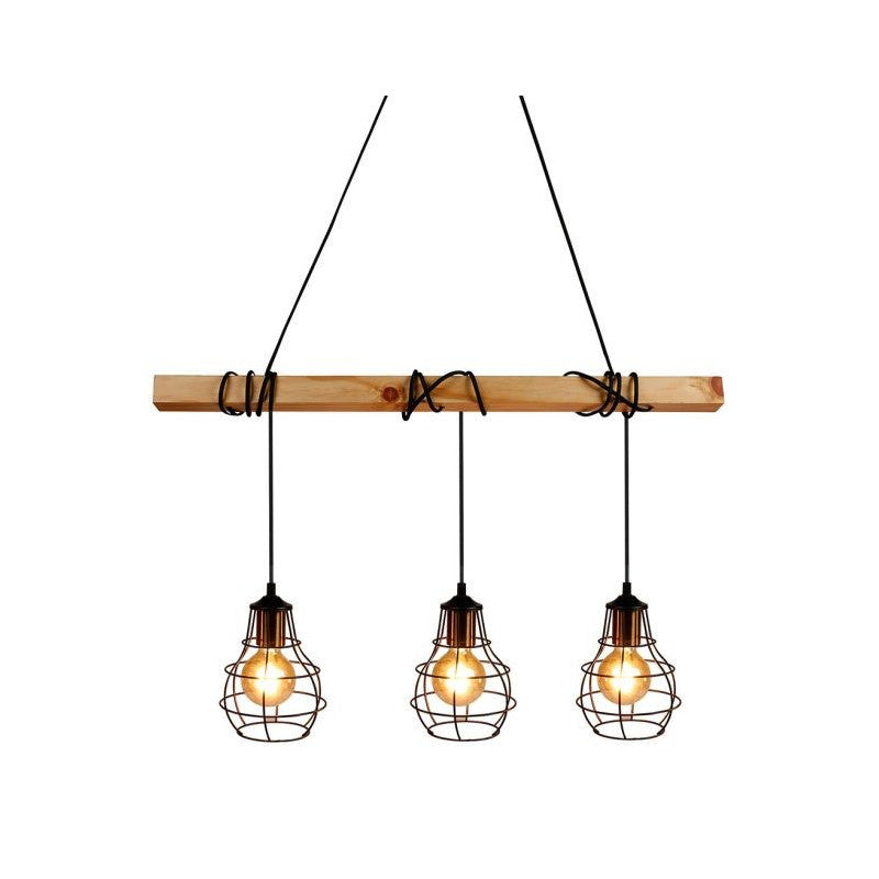  Suspension Indus Barre En Bois 3 Cordons Ostaria
