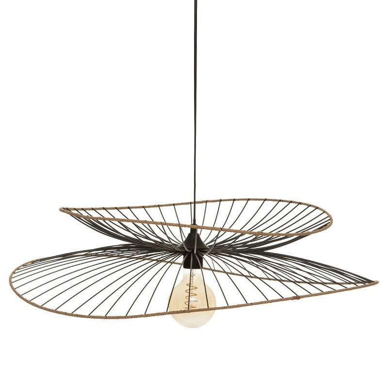  Suspension Métal Et Rotin Alara D69 Atmosphera