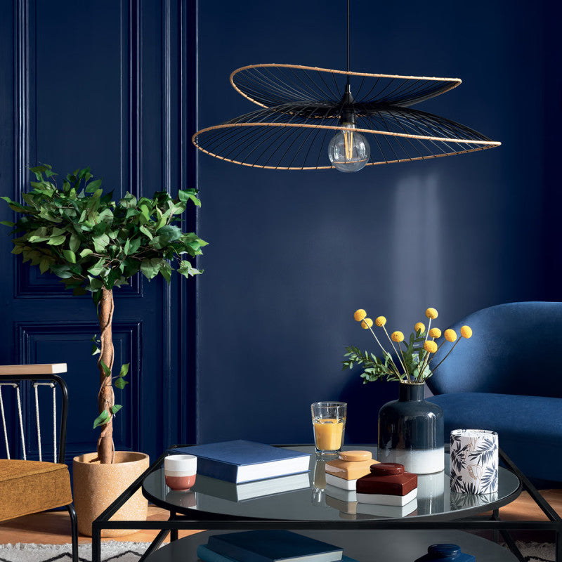  Suspension Métal Et Rotin Alara D69 Atmosphera