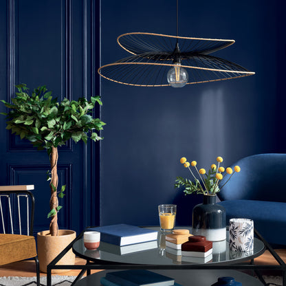  Suspension Métal Et Rotin Alara D69 Atmosphera