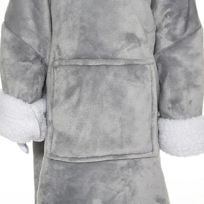  Sweat Plaid à Capuche Ours Gris Enfant Atmosphera