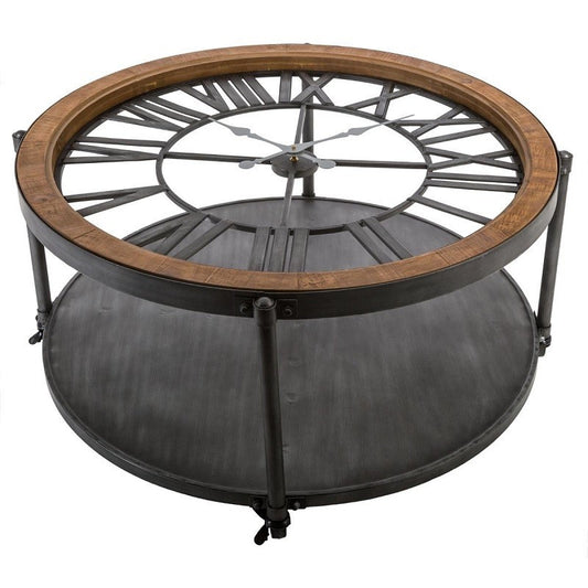  Table Basse Chrono Ronde Noire Atmosphera
