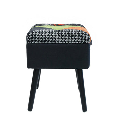  Tabouret Coffre Valise Patchwork Sur Pieds