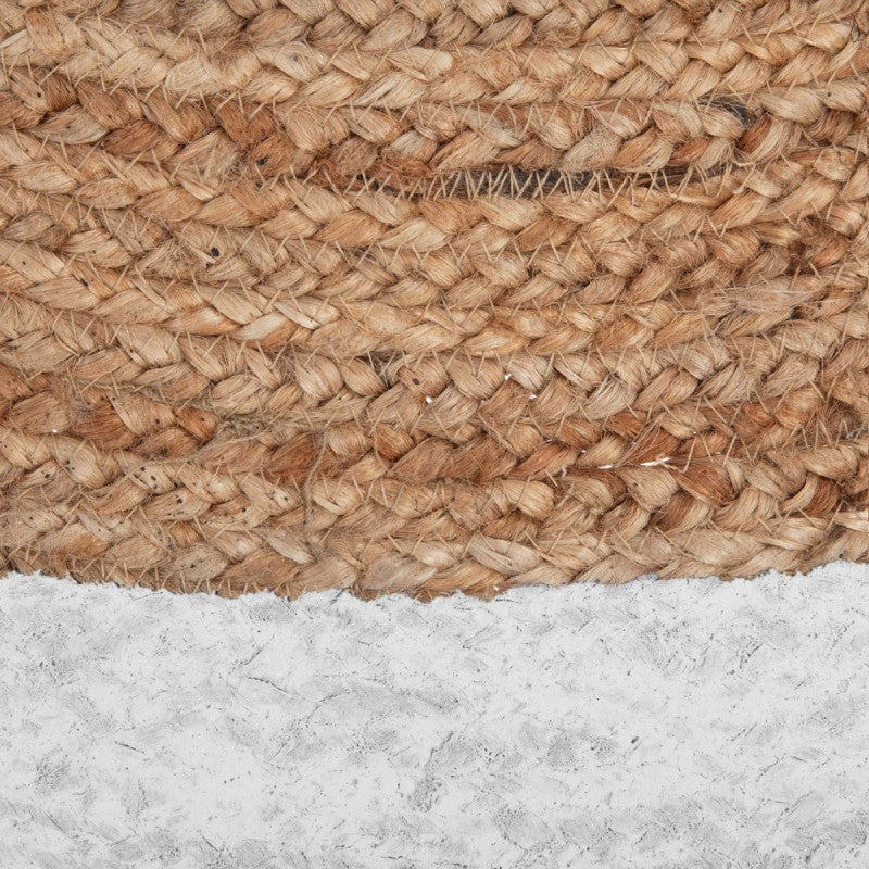  Tapis En Jute Bord Blanc D120 Atmosphera