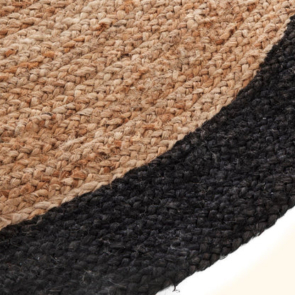  Tapis En Jute Bord Noir D120 Atmosphera