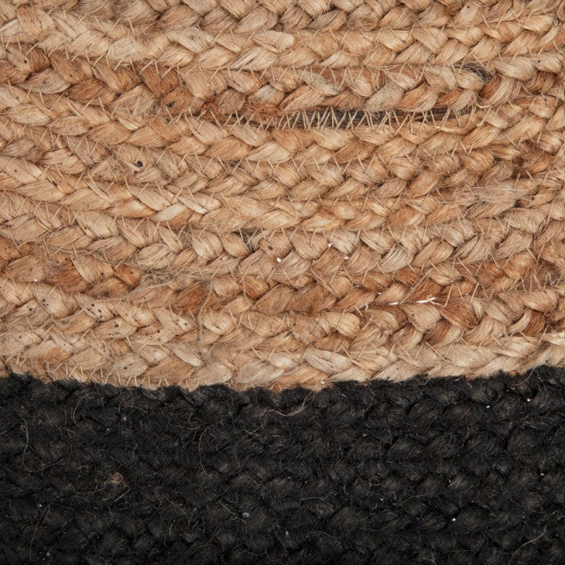  Tapis En Jute Bord Noir D120 Atmosphera