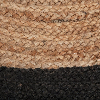  Tapis En Jute Bord Noir D120 Atmosphera