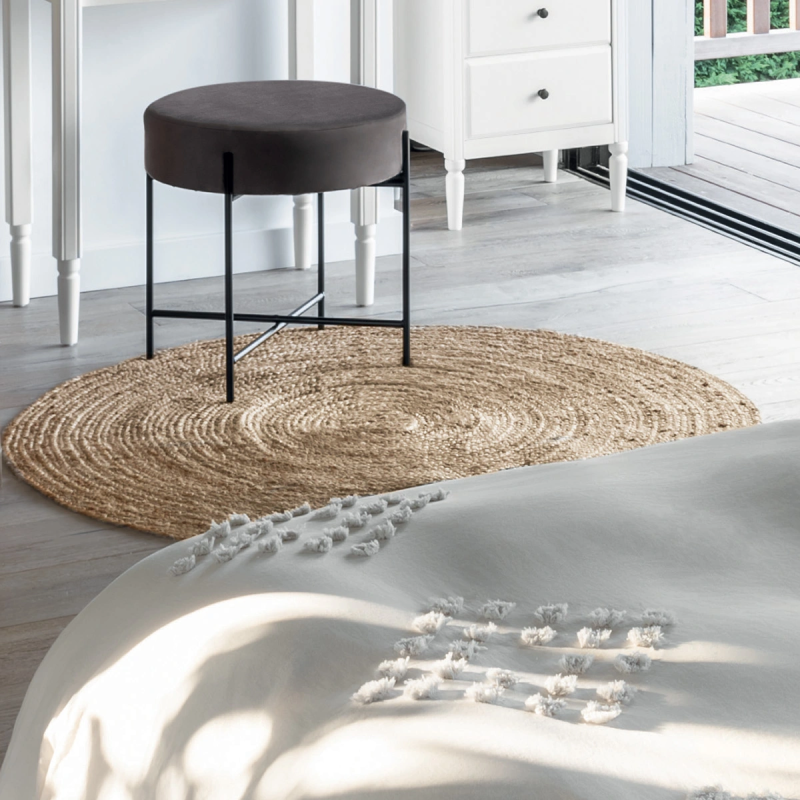  Tapis En Jute Rond D120 Naturel Atmosphera