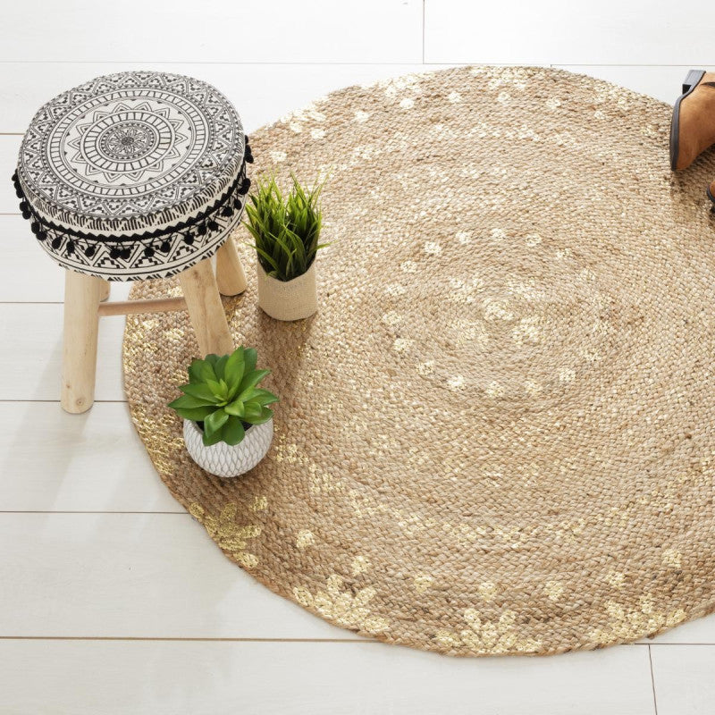  Tapis En Jute Rond Shine Atmosphera