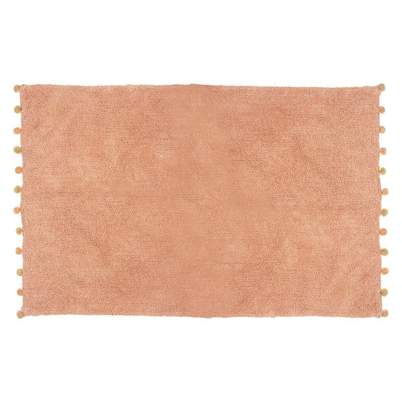  Tapis Enfant 100x150 Rose à Pompons Atmosphera