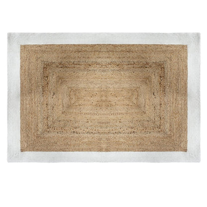  Tapis Jute Naturel Bord Blanc 120x170 Atmosphera
