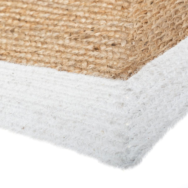  Tapis Jute Naturel Bord Blanc 120x170 Atmosphera