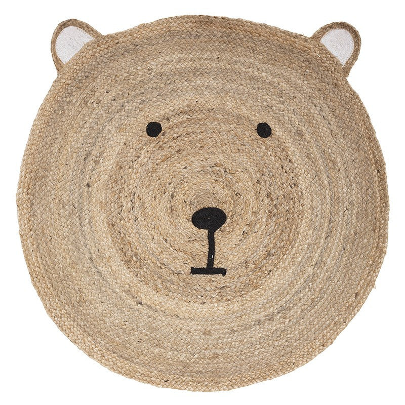  Tapis Jute Tête D'ourson D100 Atmosphera