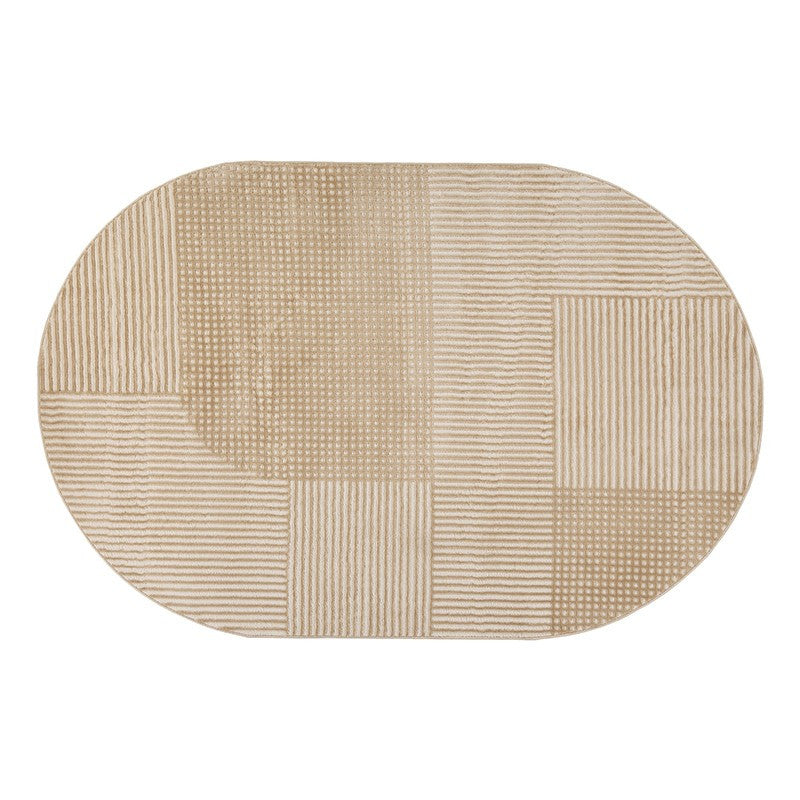  Tapis Ovale 160 X 235 Relief Beige Jana Atmosphera