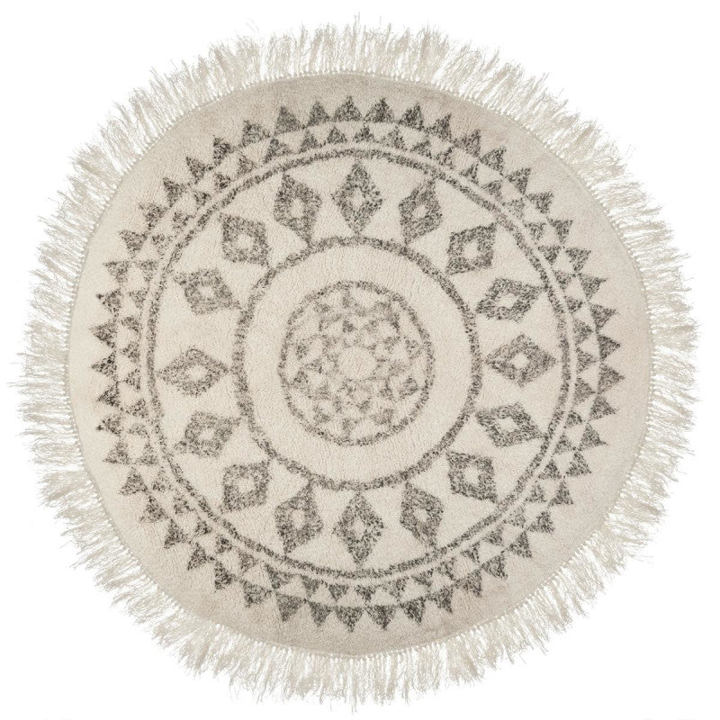  Tapis Rond à Franges D120 Cm Etnik Atmosphera