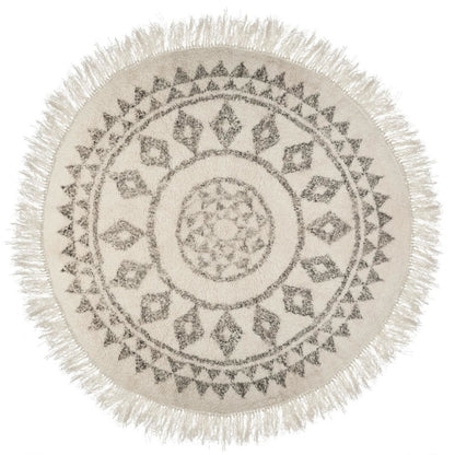  Tapis Rond à Franges D120 Cm Etnik Atmosphera