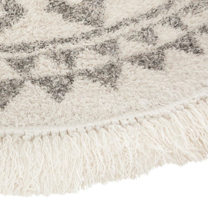  Tapis Rond à Franges D120 Cm Etnik Atmosphera