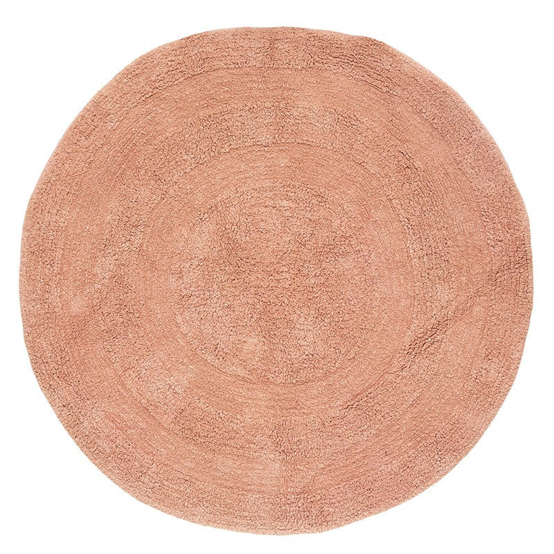  Tapis Rond D120 Spirale Rose Orangé Atmosphera