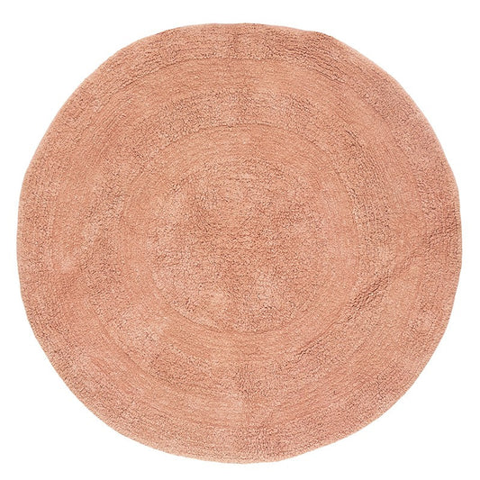  Tapis Rond D120 Spirale Rose Orangé Atmosphera
