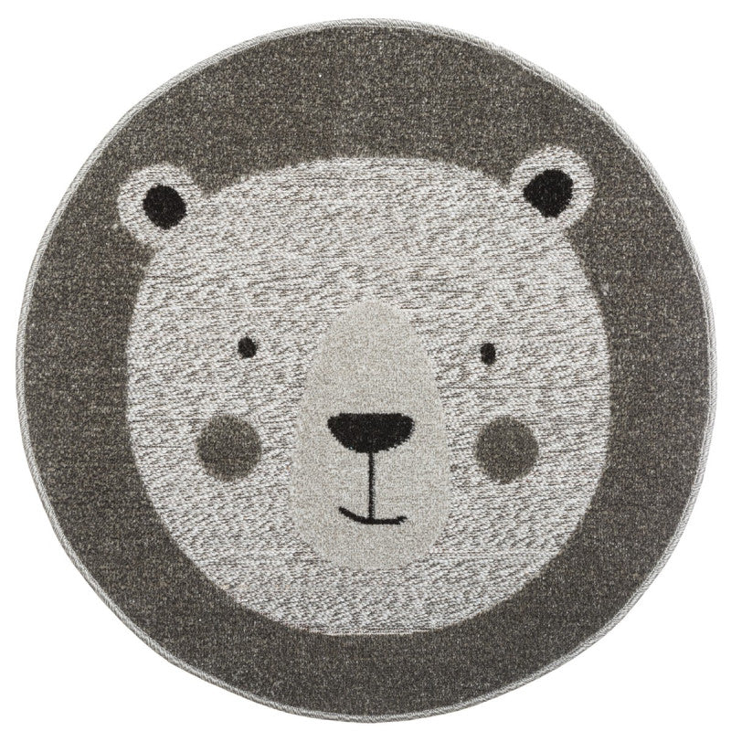  Tapis Rond D80 Ours Gris Atmosphera