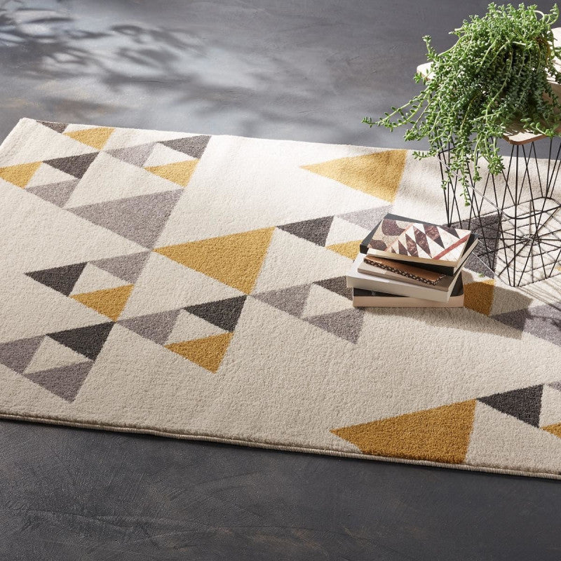  Tapis Triangle 120x170 Ilan Moutarde Atmosphera